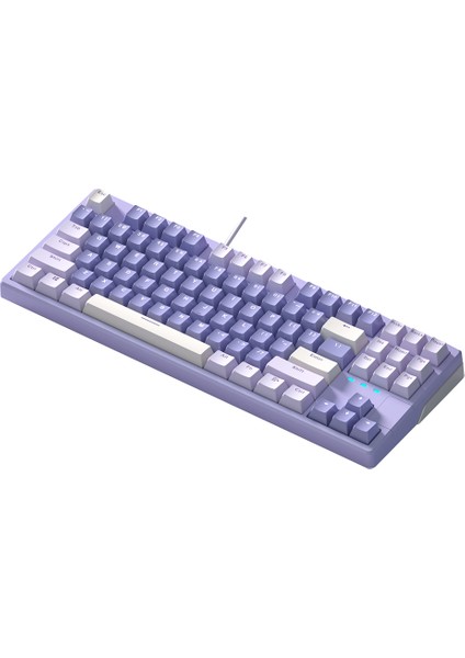 X87 Mini Oyun Klavyesi Rgb 87 Tuşlu Kablolu Klavye Çalışırken Değiştirilebilir Pbt Klavye Tuş Contası Bilgisayar Pc Dizüstü Bilgisayar Için 11 Işık Efekti (Yurt Dışından)