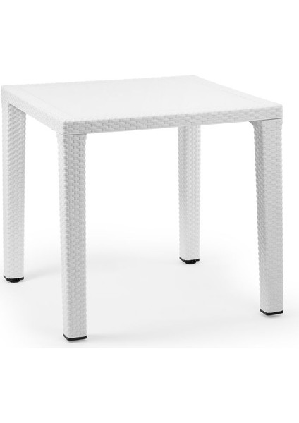 Beyaz Bahçe Masası 80X80.CM