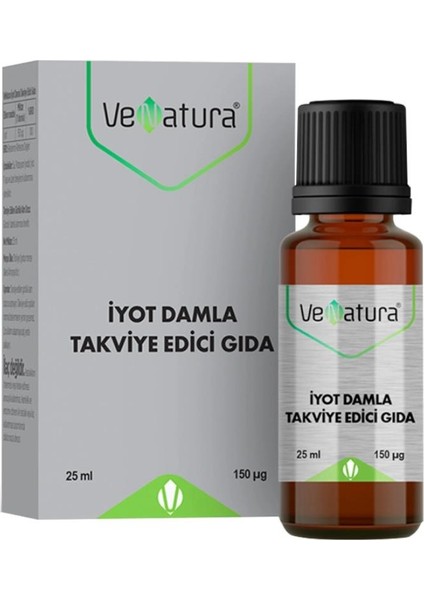 İyot Damla Takviye Edici Gıda 25 ml - 11 Yaş ve Üzeri Yetişkinler İçin Günlük Destek, Türkiye Menşeli
