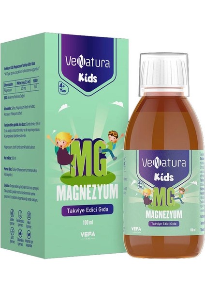 Kids Magnezyum Takviye Edici Gıda 100 Ml