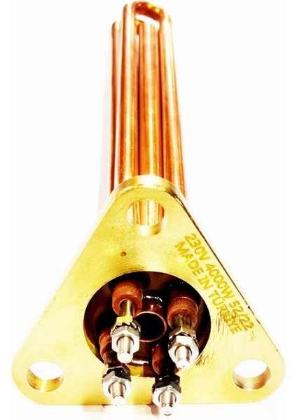 Kahvematik Isıtıcı Rezistans Üçgen Flanş Bakır 4000W