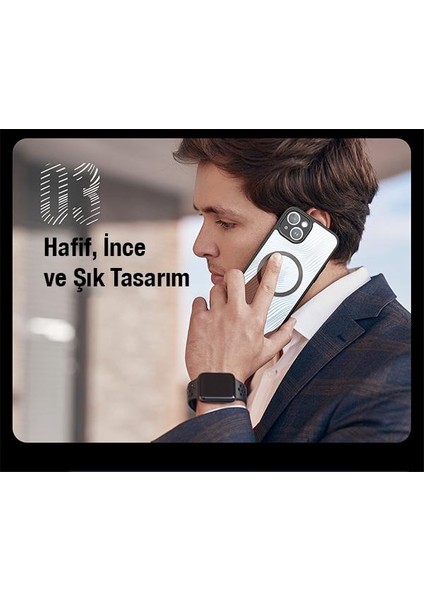 Premium Kamera Korumalı Darbe Emici Magsafe Iphone 13 Kılıf Sert Pc-Tpu Iphone 13 Kılıf