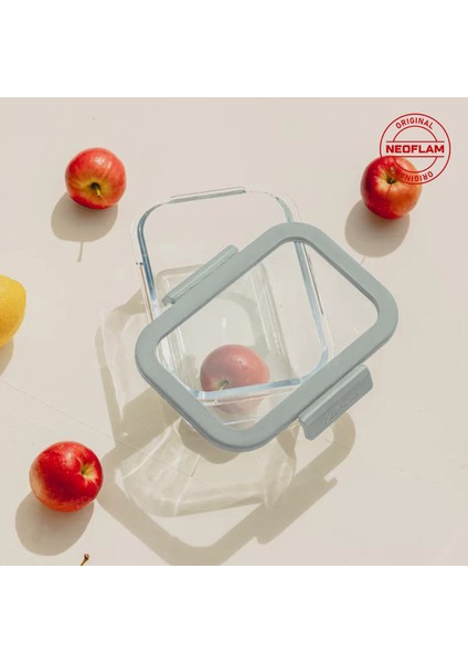 Fika Glace Cam Saklama Kabı Gri 460 ml