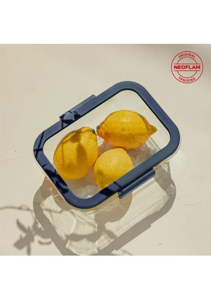 Fika Glace Cam Saklama Kabı Mavi 460 ml