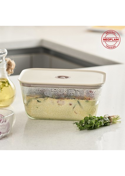 Fika Clik Dikdörtgen Saklama Kabı Bej 2600 ml modelleri