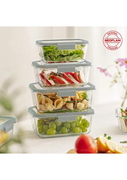 Fika Glace Cam Saklama Kabı Gri 1200 ml modelleri