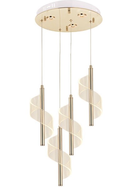P7077-3+1 4lü Sarkıt LED Avize(Beyaz Işık -Sarı Işık - Gün Işığı)