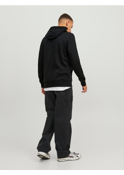 Jack & Jones Jcodust Sweat Hood Sn Erkek Siyah Sweatshirt 12240214-Black