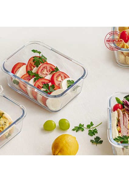 Fika Glace Cam Saklama Kabı Mavi 800 ml