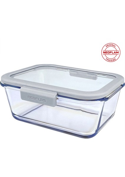 Fika Glace Cam Saklama Kabı Gri 1900 ml