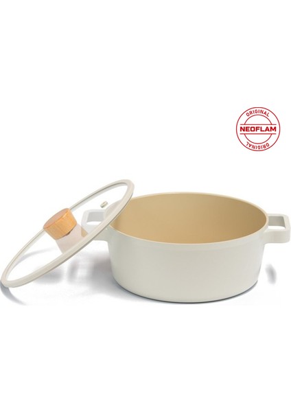 Fika Alüminyum Döküm Cam Kapaklı 10 Parça Tencere & Tava Seti 18S22K22D24K24T26W