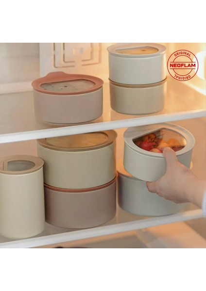 Fika One 4'Lü Seramik Saklama Kabı Seti Bej