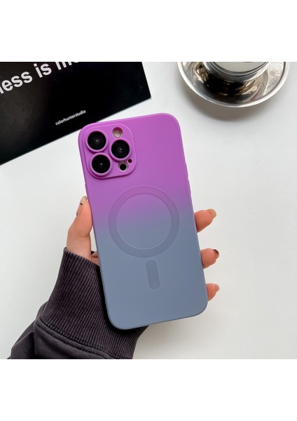 iphone 11 Tampon Telefon Kılıfı Için Degrade Manyetik Telefon Kılıfı (Yurt Dışından)