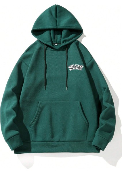 Erkek Miami 23 Baskılı Sweatshirt