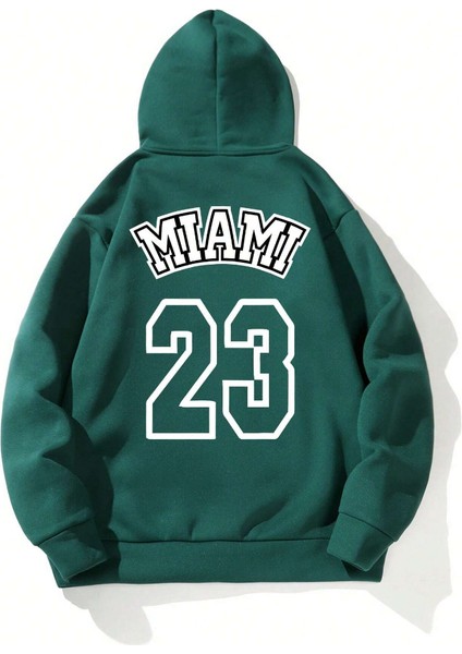 Erkek Miami 23 Baskılı Sweatshirt