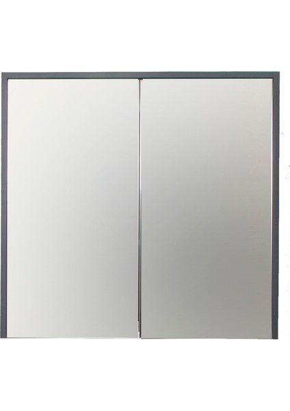 Aras Aynalı Üst Dolap Antrasit Atlantik Çam 80X75X15 cm