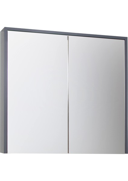 Aras Aynalı Üst Dolap Antrasit Atlantik Çam 80X75X15 cm