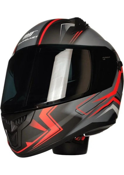 Motosiklet Sertfikalı Güneş Vizörlü Kask Full Face Motor Kaskı Kaskı