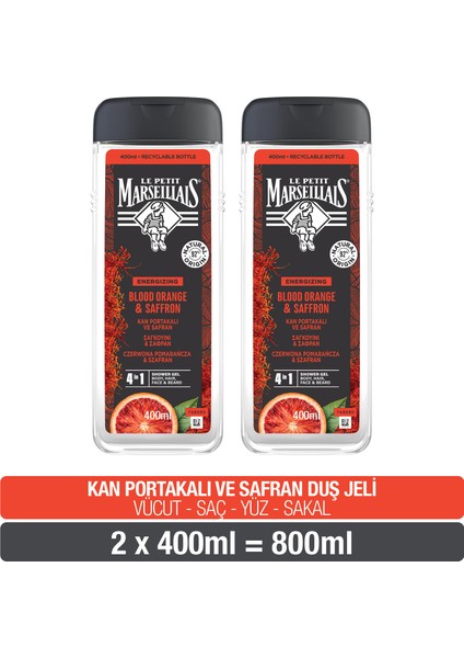 Kan Portakalı Ve Safran Duş Jeli 400mlx2