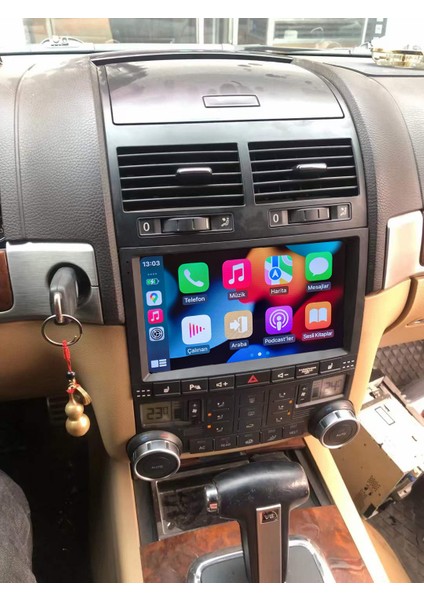 Volkswagen Touareg Android Sürüm 13 Kablosuz Carplay Navigasyon Multimedya 9 Inch Ekran 2 GB Ram 32 GB Hafıza
