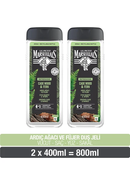 Le Petit Marseillais Ardıç Ağacı ve Füjer Duş Jeli 400ml x2