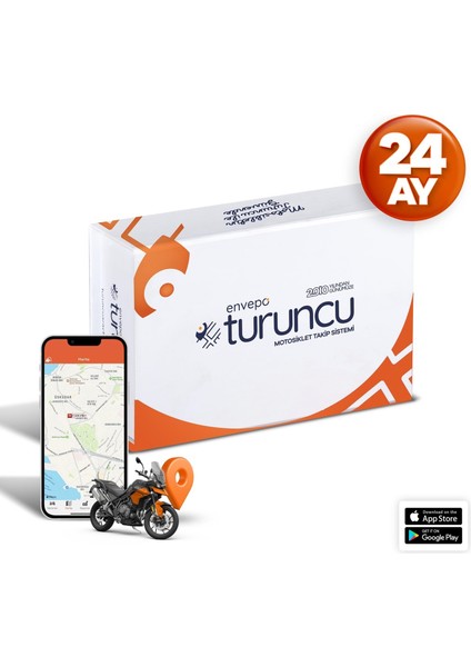 Turuncu Motosiklet Takip 24 Ay + Buzzer Alarm Siren