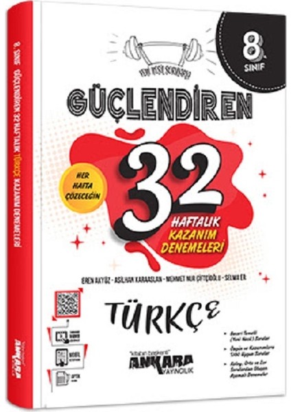 8.Sınıf Güçlendiren Türkçe Soru Bankası - 32 Haftalık Türkçe Kazanım Denemeleri fiyatları