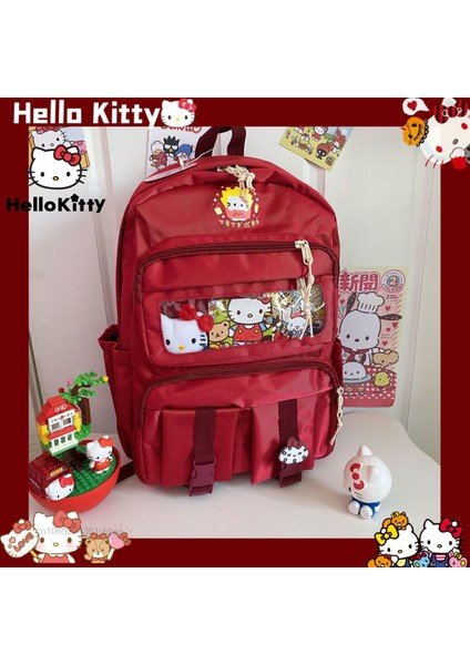 C Sanrio Hello Kitty Çanta Y2K Öğrenci Karikatür Okul Çantaları Japonya Kore Eğilim Iki Omuz Çantası Kadın Lüks Sırt Çantaları Büyük Kapasiteli (Yurt Dışından) fiyatları