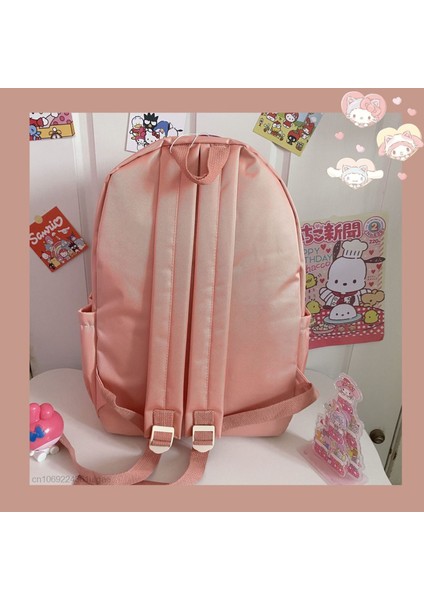 C Sanrio Hello Kitty Çanta Y2K Öğrenci Karikatür Okul Çantaları Japonya Kore Eğilim Iki Omuz Çantası Kadın Lüks Sırt Çantaları Büyük Kapasiteli (Yurt Dışından) indirimleri
