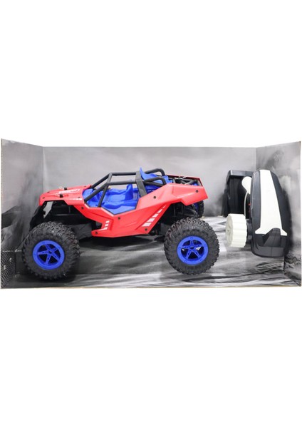 Kumandalı Gx3 Alloy / 2.4g 1:16 U/k Metal Şarjlı Mavi Kırmızı Araba