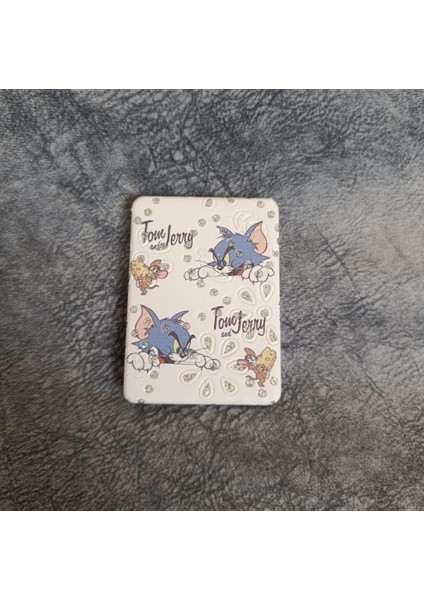 Cep Ayna Makyaj Çanta Seyehat Taşınabilir Tom ve Jerry Ayna Kozmetik