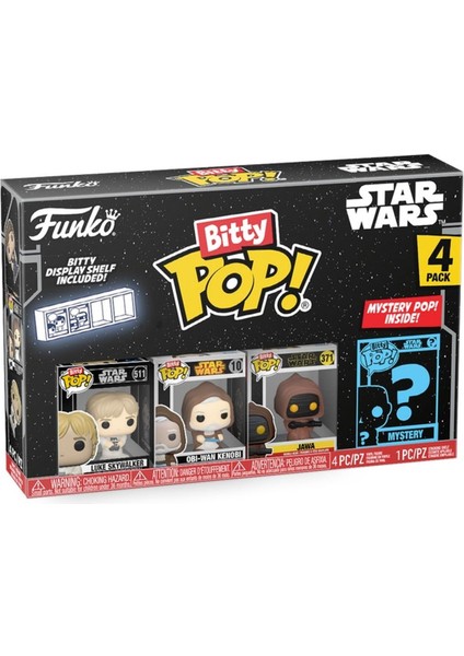 Funko Bitty Pop 4'lü Paket Star Wars - Luke, Obi-Wan, Jawa