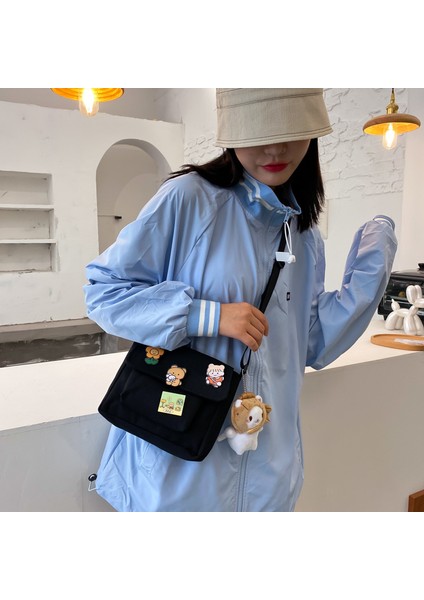 Siyah-Balık Sevimli Küçük Kanvas Çanta Kadın Çapraz Çapraz Çanta Kılıfı Öğrenci Kız Çanta Omuz Çantası Çanta Kadınlar Için Çanta Bolsa Feminina Sac (Yurt Dışından) fırsatları
