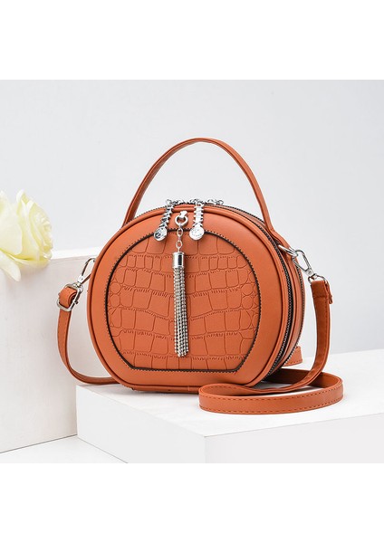 Şarap Kırmızısı Bir Tasarımcı Deri Yuvarlak Püskül Tote Çanta Kadın Çanta Omuz Çantaları Lüks Çantalar Crossbody Çanta Çanta Сумки Для Женщин Bolsa (Yurt Dışından) fiyatları