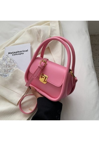 Pembe Yeşil Kadın Omuz Çantaları Kadınlar Için Lüks Pu Deri Crossbody Çanta Küçük Flap Messenger Çanta Tüm Maç Tasarım Bayan Çanta (Yurt Dışından)