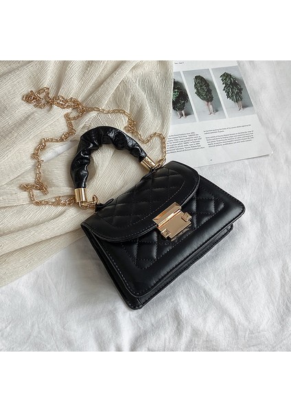 Mor Iplik Zinciri Kadınlar Için Crossbody Çanta Deri Lüks Lüks Marka Eğilim Omuz Debriyaj Moda Tote Çanta (Yurt Dışından)