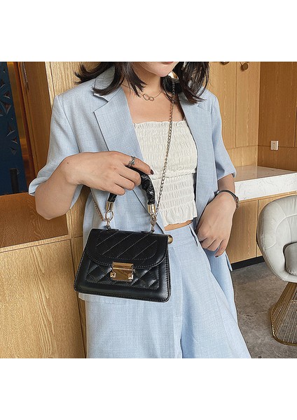 Mor Iplik Zinciri Kadınlar Için Crossbody Çanta Deri Lüks Lüks Marka Eğilim Omuz Debriyaj Moda Tote Çanta (Yurt Dışından)