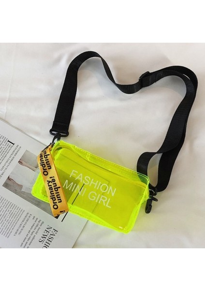Siyah Şeffaf Lazer Kadınlar Için Crossbody Çanta Şeker Renk Mektup Moda Vahşi Mini Omuz Askılı Çanta Pvc Jöle Küçük Tote Çanta (Yurt Dışından) fiyatları