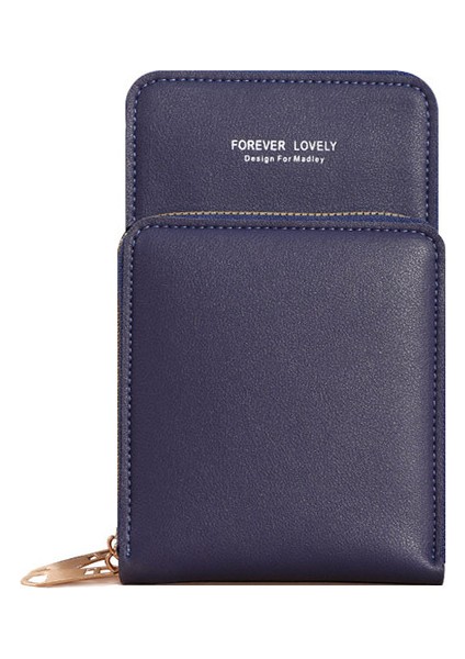 Kadınlar Için A-Koyu Mavi Crossbody Cep Telefonu Omuz Çantaları Dokunmatik Ekran Telefon Cüzdan Lüks Çanta Bayanlar Kart Sahibinin Debriyaj Çanta Çanta (Yurt Dışından)