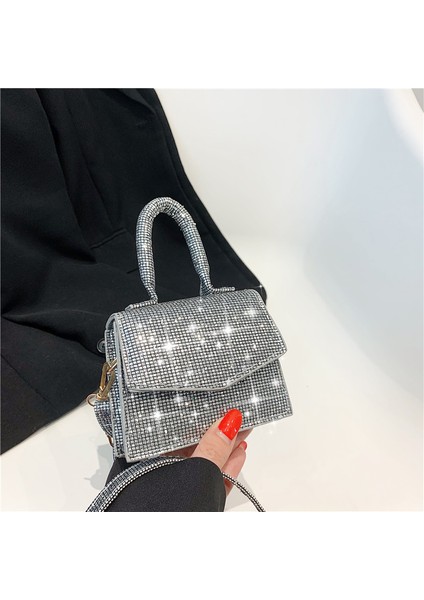 Gümüş 2023 Yeni Trendy Messenger Çanta Kadın Tüm Maç Ins Zinciri Omuz Gelgit Lüks Tasarımcı Çanta (Yurt Dışından) modelleri