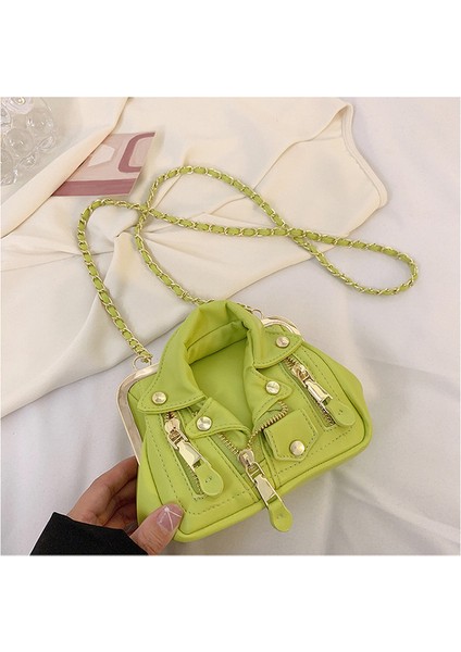 Yeşil Lüks Tasarımcı Kadın Çantası Yüksek Kaliteli Pu Deri Omuz Çantası Moda Mini Giydirin Şekli Crossbody Çanta Trendy Kişilik Çantalar (Yurt Dışından)