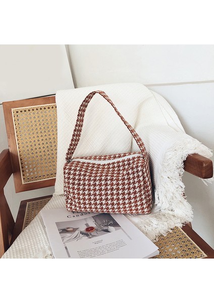 Siyah 2022 Yeni Moda Kadın Vintage Ekose Baskı Omuz Çantaları Kadın Çantası Rahat Küçük Crossbody Çanta Lüks Tasarımcı Çanta (Yurt Dışından) indirimleri