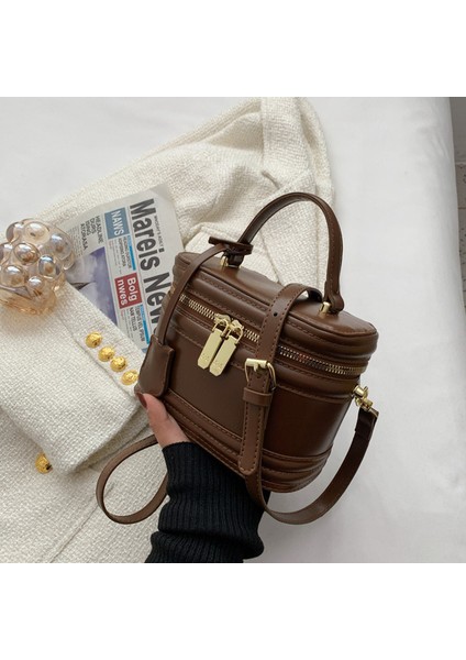 Kahverengi Omuz Çantaları Kadın Üst Moda Çanta Yüksek Kaliteli Crossbody Kare Çanta ve Çanta Bayanlar Güzel Debriyaj Çanta (Yurt Dışından)