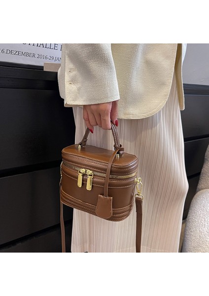 Kahverengi Omuz Çantaları Kadın Üst Moda Çanta Yüksek Kaliteli Crossbody Kare Çanta ve Çanta Bayanlar Güzel Debriyaj Çanta (Yurt Dışından) modelleri