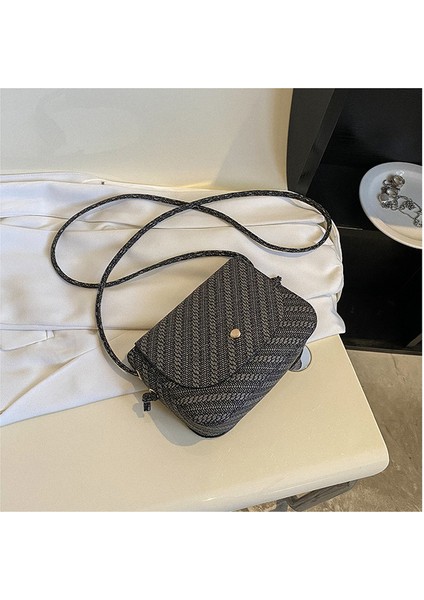 Siyah Moda Pu Küçük Crossbody Çanta Kadın Mini Retro Patchwork Renk Omuz Askılı Çanta Debriyaj Bayanlar Telefonu Çanta Çanta Çanta (Yurt Dışından)