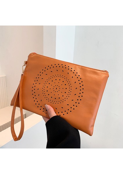 Beyaz Bayanlar Delikli Debriyaj Çanta Moda Çok Yönlü Zarf Çanta Akşam Yemeği Çantası Askılı Çanta Kadın Deri Çantalar Bayan Çanta (Yurt Dışından) fırsatları