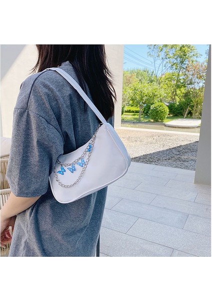 Pembe Yeni Lüks Tasarımcı Kadın Çanta 2023 Trend Koltukaltı Çanta Şeker Renk Kelebek Zincir Çanta Kadın Omuz Çantası Bayanlar Shopper (Yurt Dışından) fırsatları
