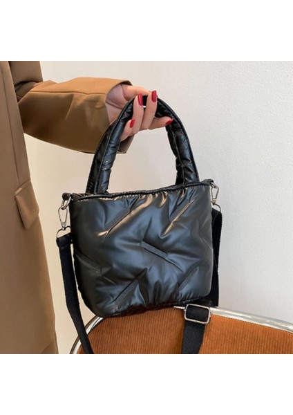 Gri Kış Uzay Pamuk Omuz Çantası Kadın Çantaları Için Yüksek Kaliteli Moda Aşağı Çantalar Lüks Tasarımcı Bayanlar Crossbody Çanta Sense (Yurt Dışından) fiyatları