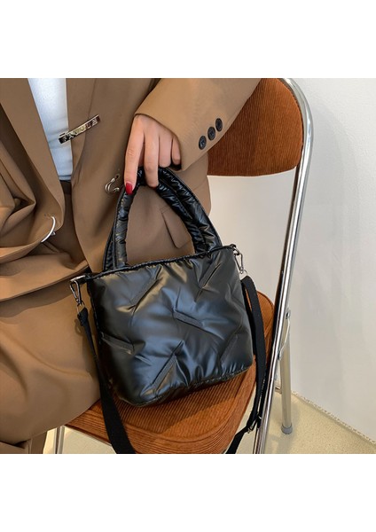 Gri Kış Uzay Pamuk Omuz Çantası Kadın Çantaları Için Yüksek Kaliteli Moda Aşağı Çantalar Lüks Tasarımcı Bayanlar Crossbody Çanta Sense (Yurt Dışından) modelleri