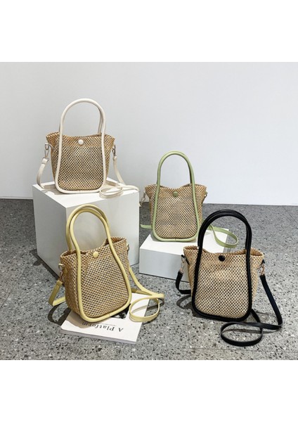Kadınlar Için Beyaz Örgü Bez Çantalar Bohem Tarzı Omuz Çantası Plaj Hasır Çanta ve Çantalar Seyahat Crossbody Messenger Çanta Bolso Mujer (Yurt Dışından) fiyatları